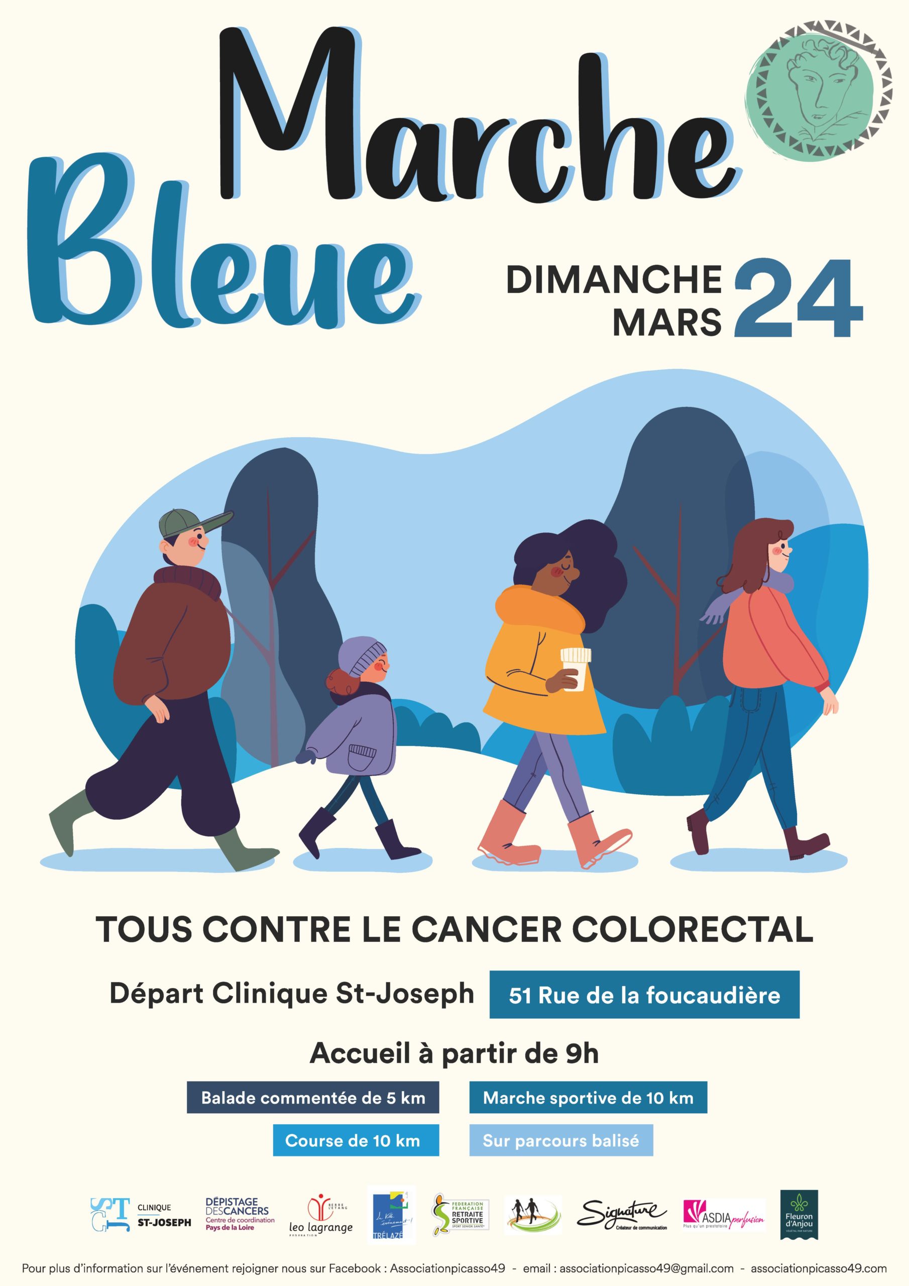 Marche bleue Picasso 49 Angers